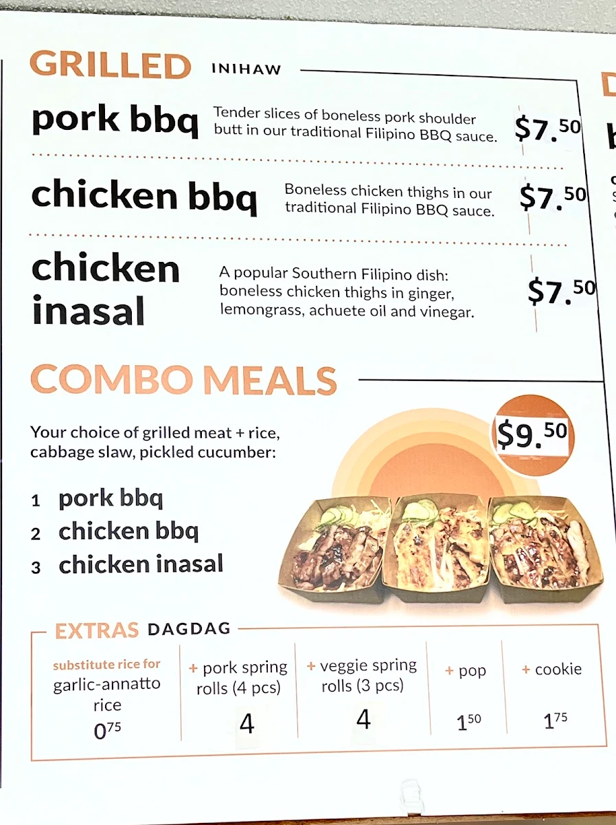 Menu, Hapag Ihaw-Ihaw Restaurant