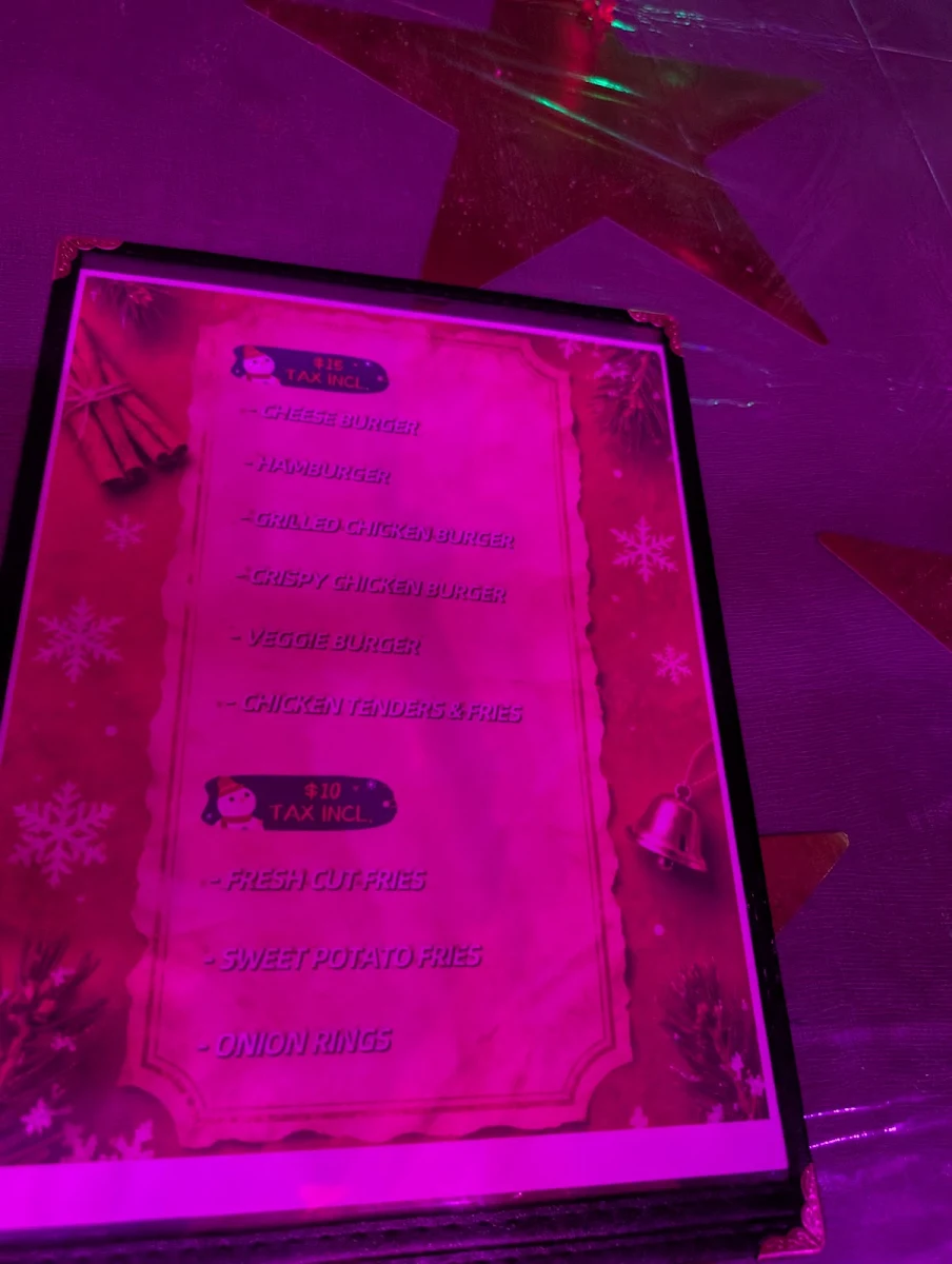 Menu, NUVO Lounge 295