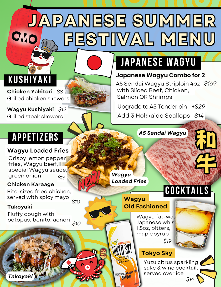 Menu, OMO Teppan and Kitchen