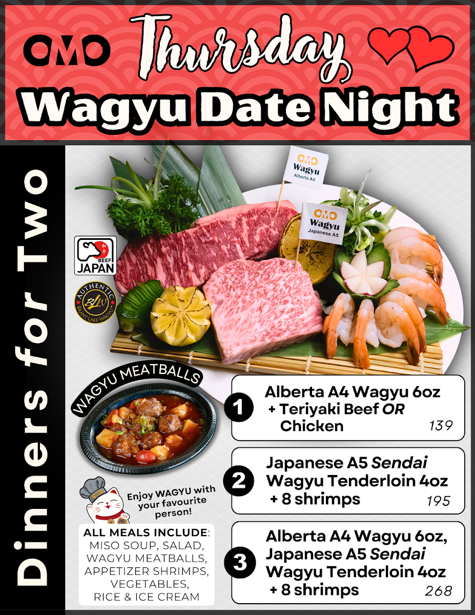 Menu, OMO Teppan and Kitchen
