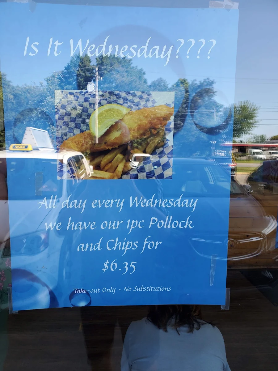 Menu, Beamsville Fish And Chips