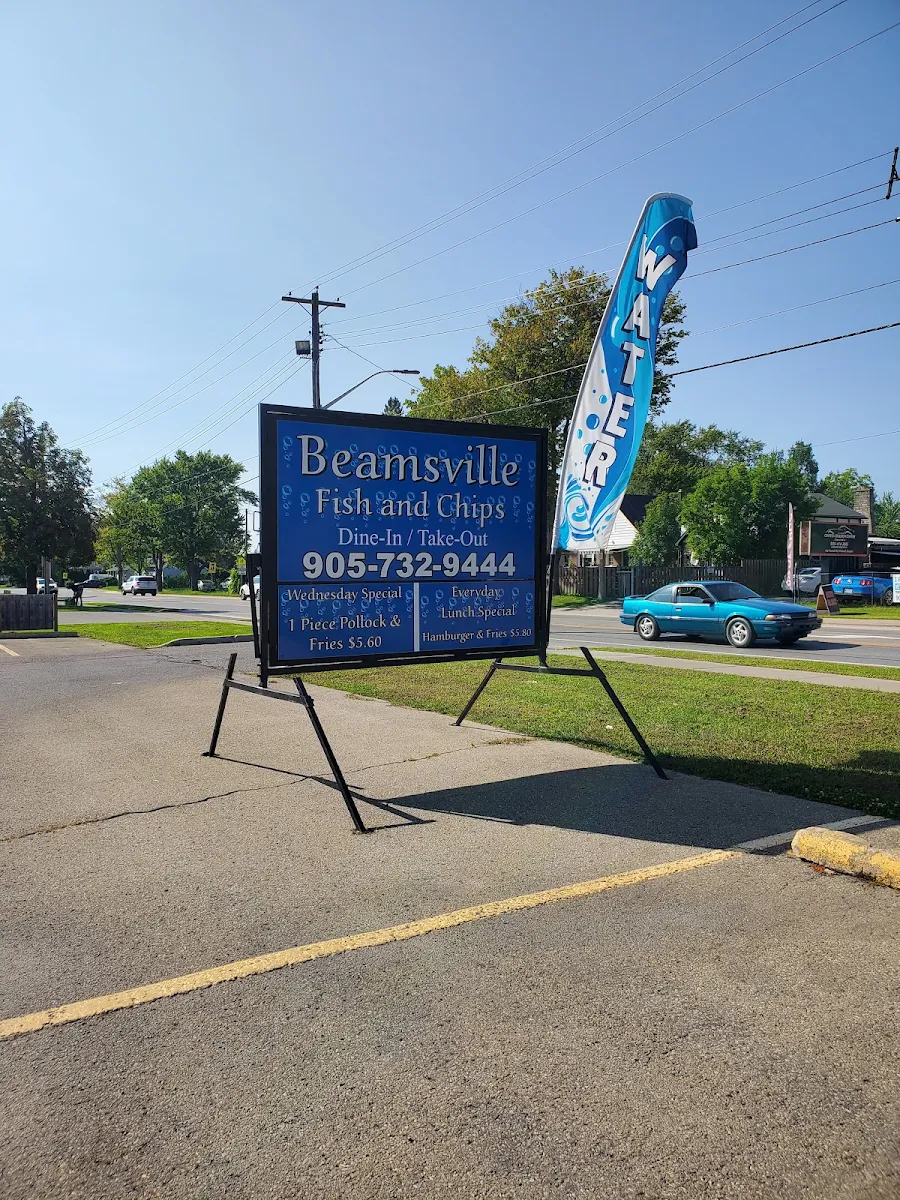 Menu, Beamsville Fish And Chips