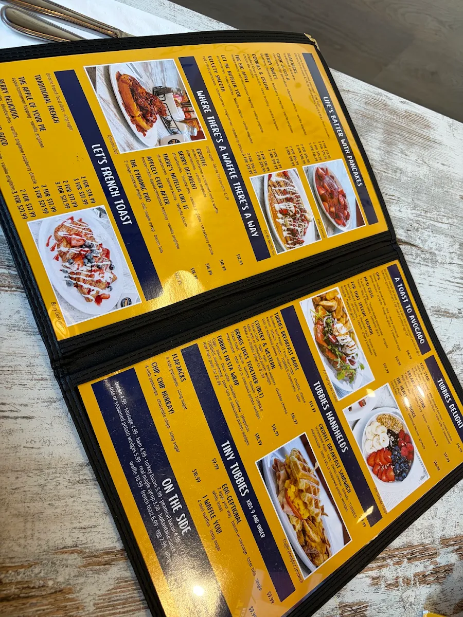 Menu, Tubbies Big Breakfast Lunch & Dairy Bar - Barrie