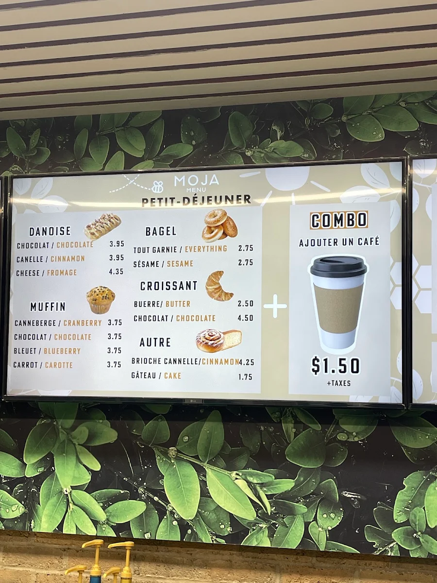 Menu, Moja Café