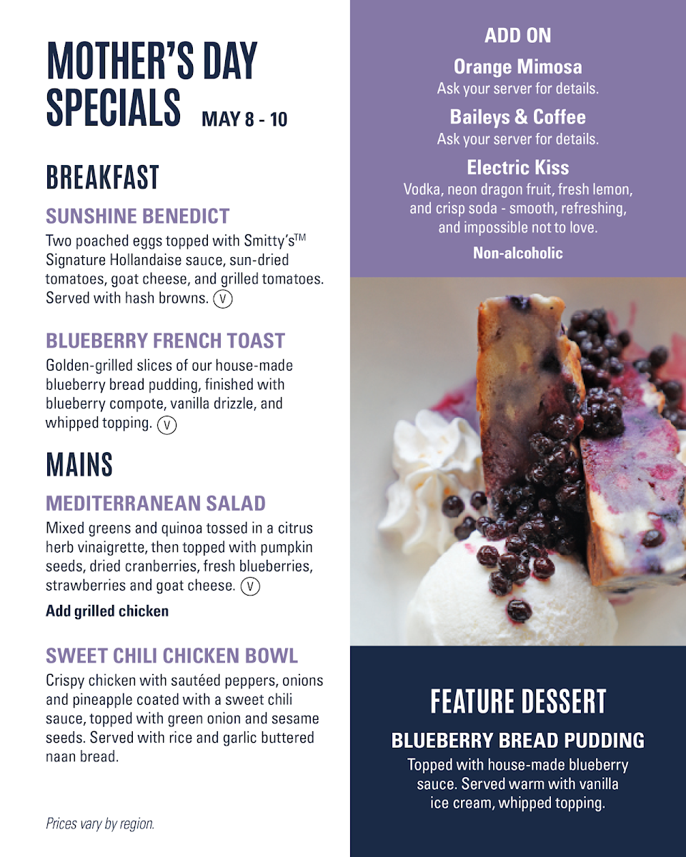 Menu, Smitty's Restaurant & Lounge - Spruce Grove