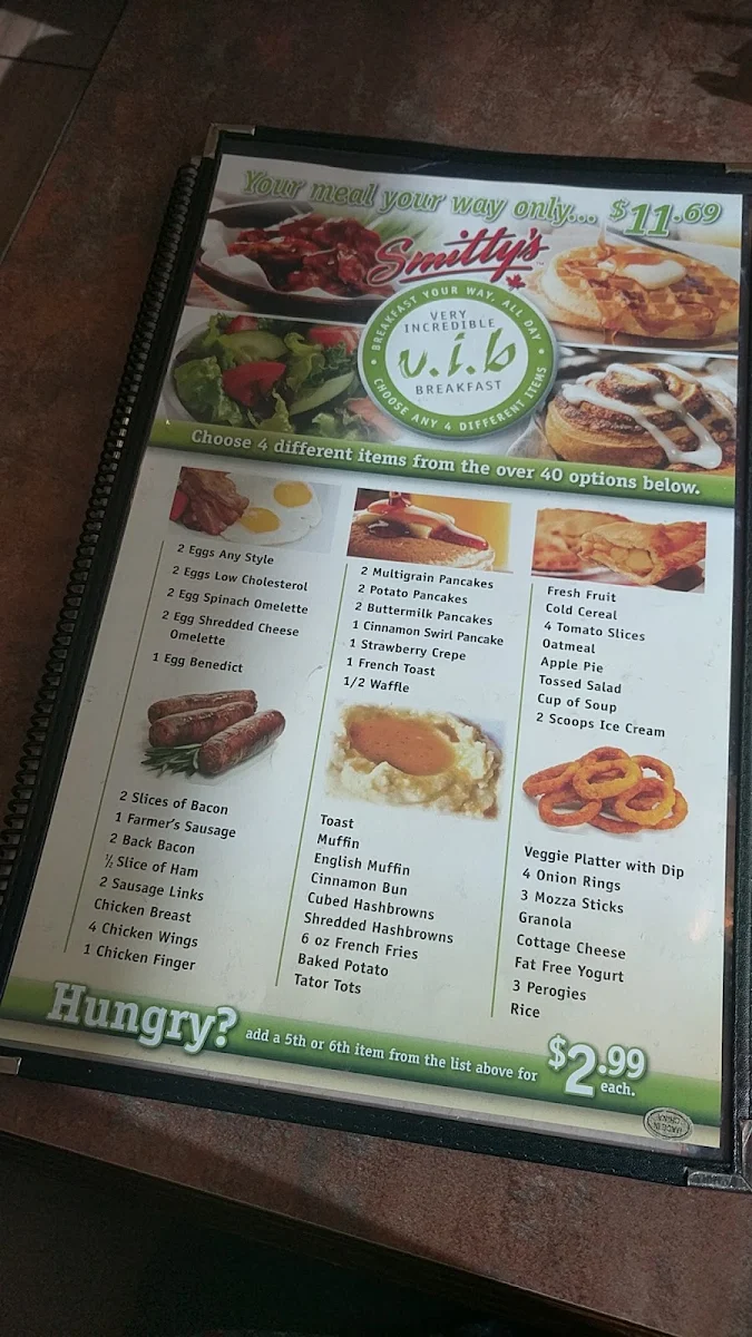 Menu, Smitty's Restaurant & Lounge - Spruce Grove
