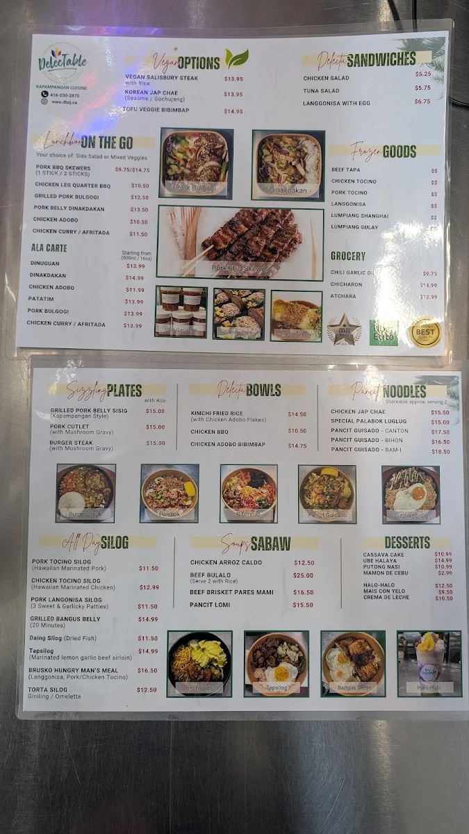 Menu, Delectable by Zarla Jane