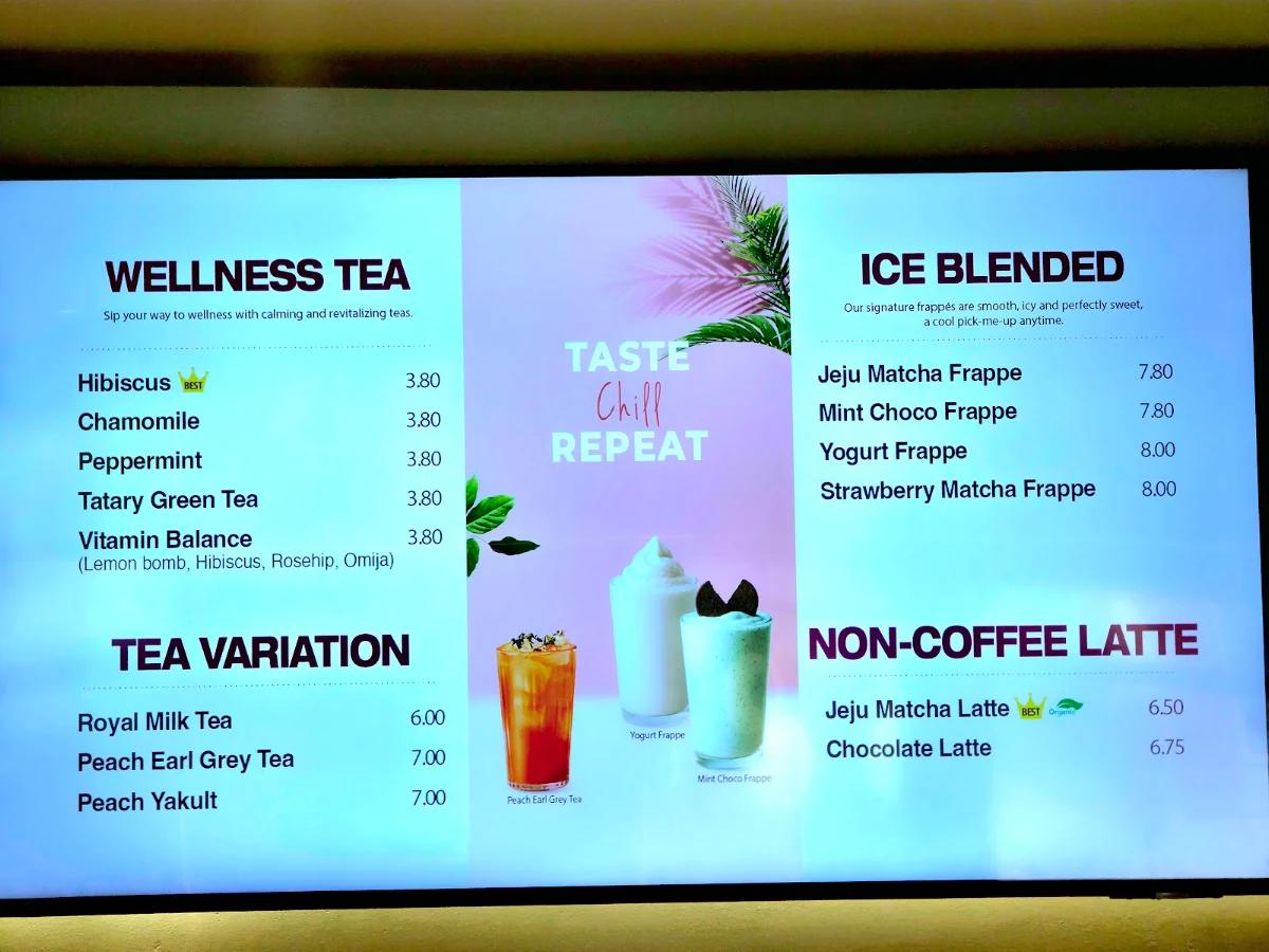 Menu, The Peachy (Downtown)