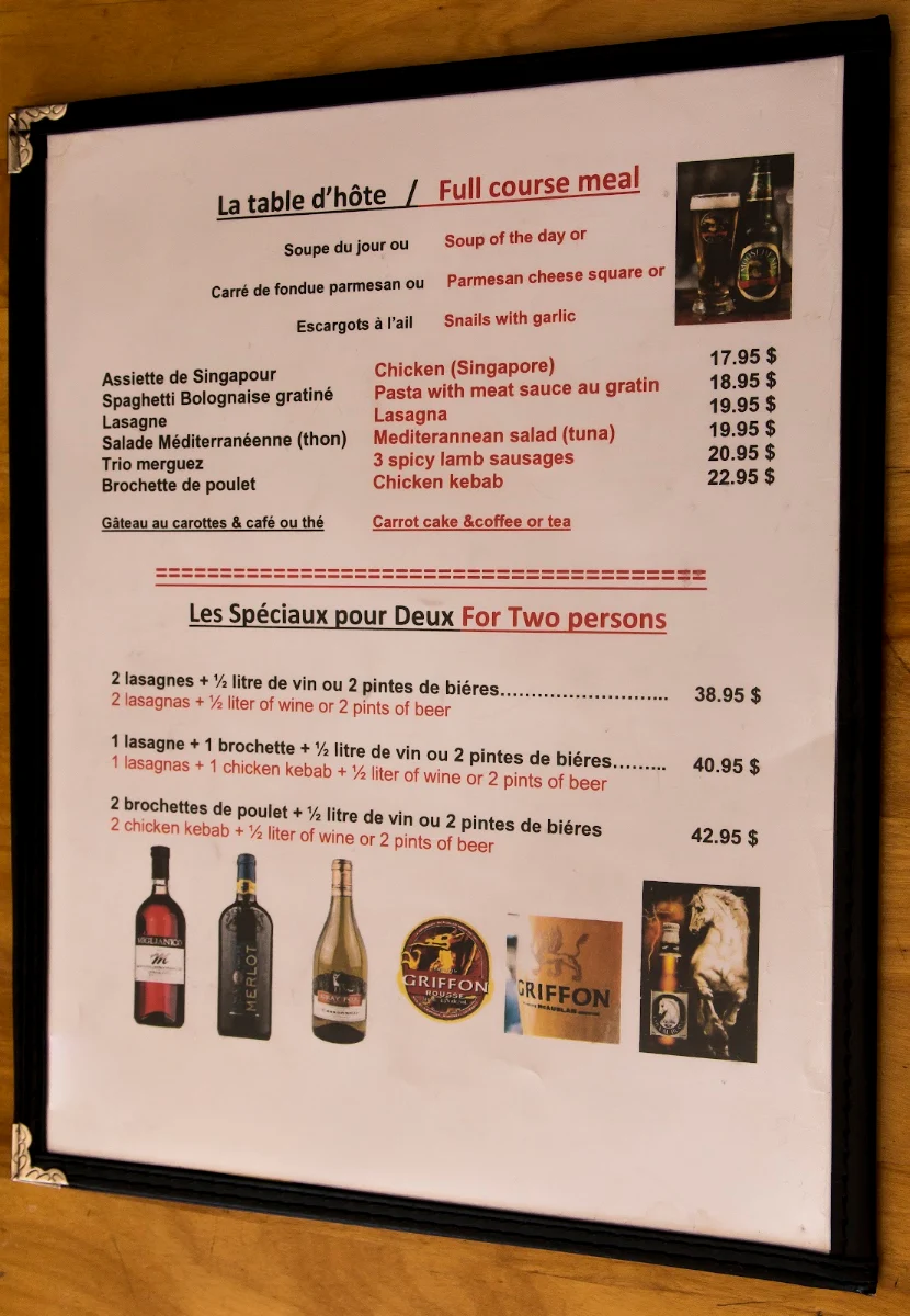 Menu, Casse-Cou