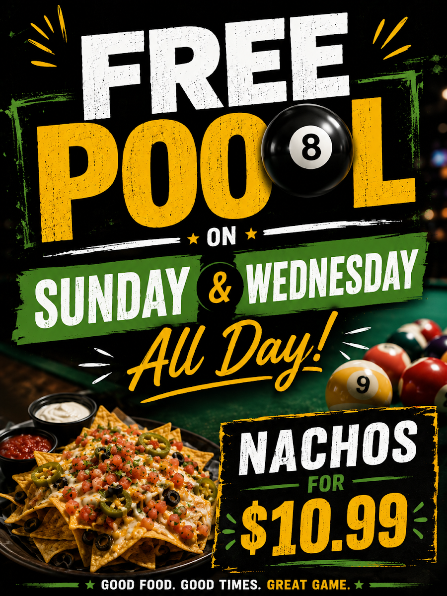 Menu, Coach’s Corner Sports Bar & Grill
