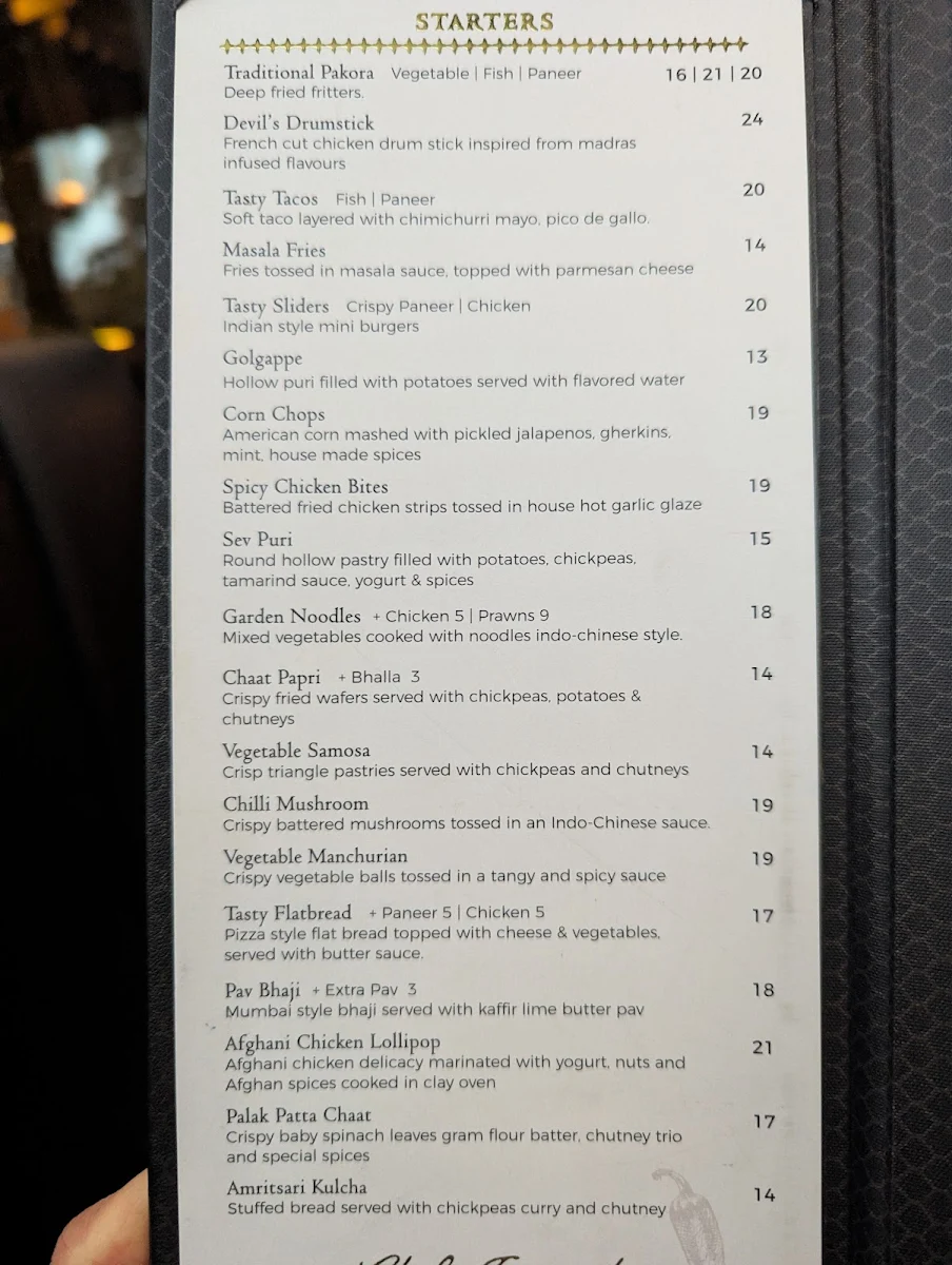 Menu, Tasty Indian Bistro | Delta/Surrey