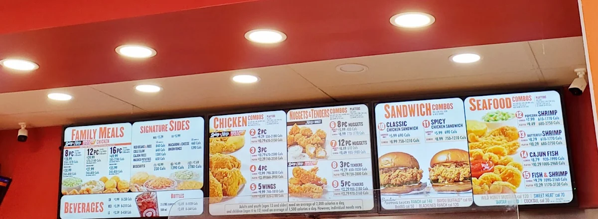 Menu, Popeyes Louisiana Kitchen