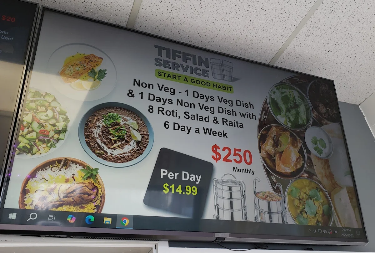 Menu, Platinum Pizza & Curry House