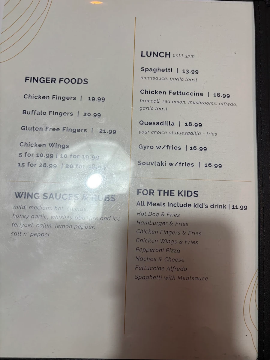 Menu, Louie's Pizza & Pasta