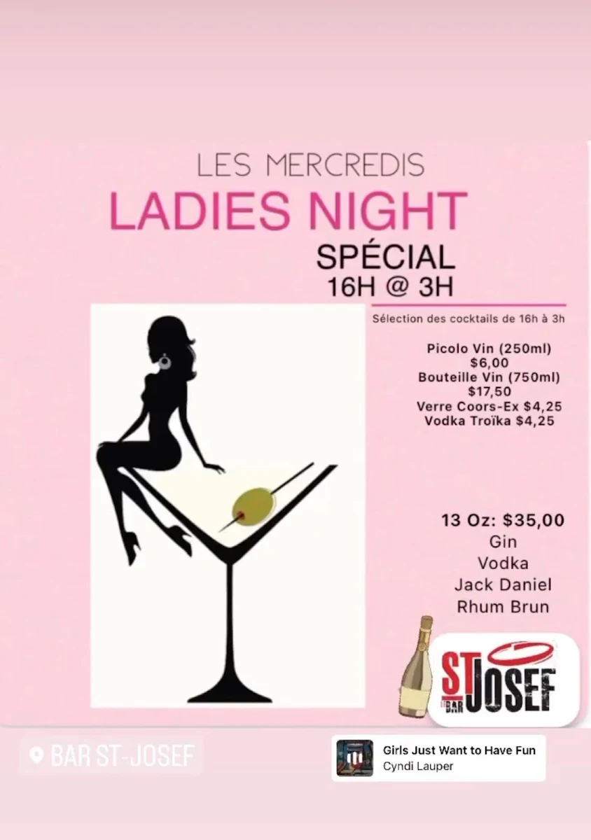 Menu, Bar St -Josef