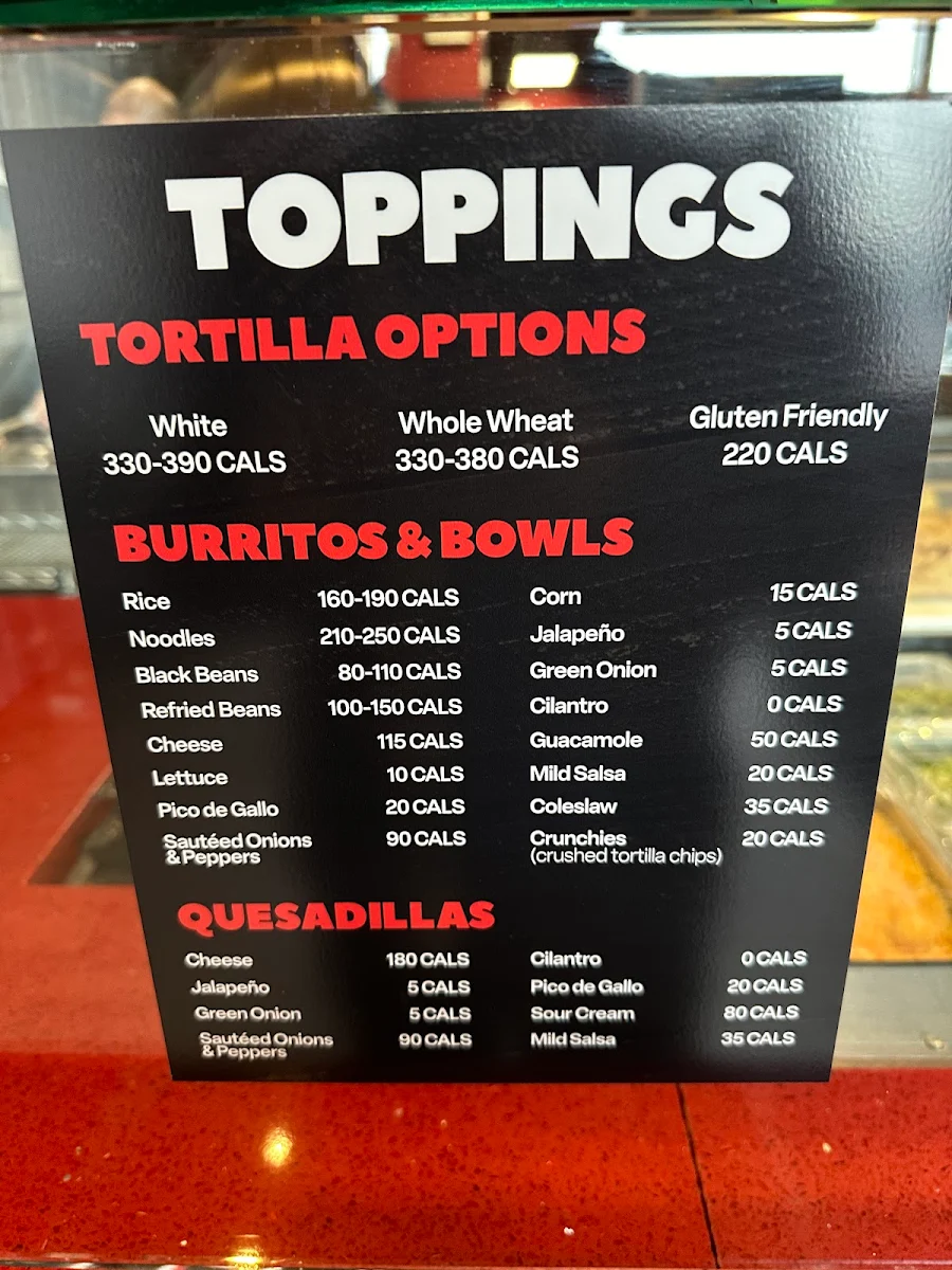 Menu, Fat Bastard Burrito