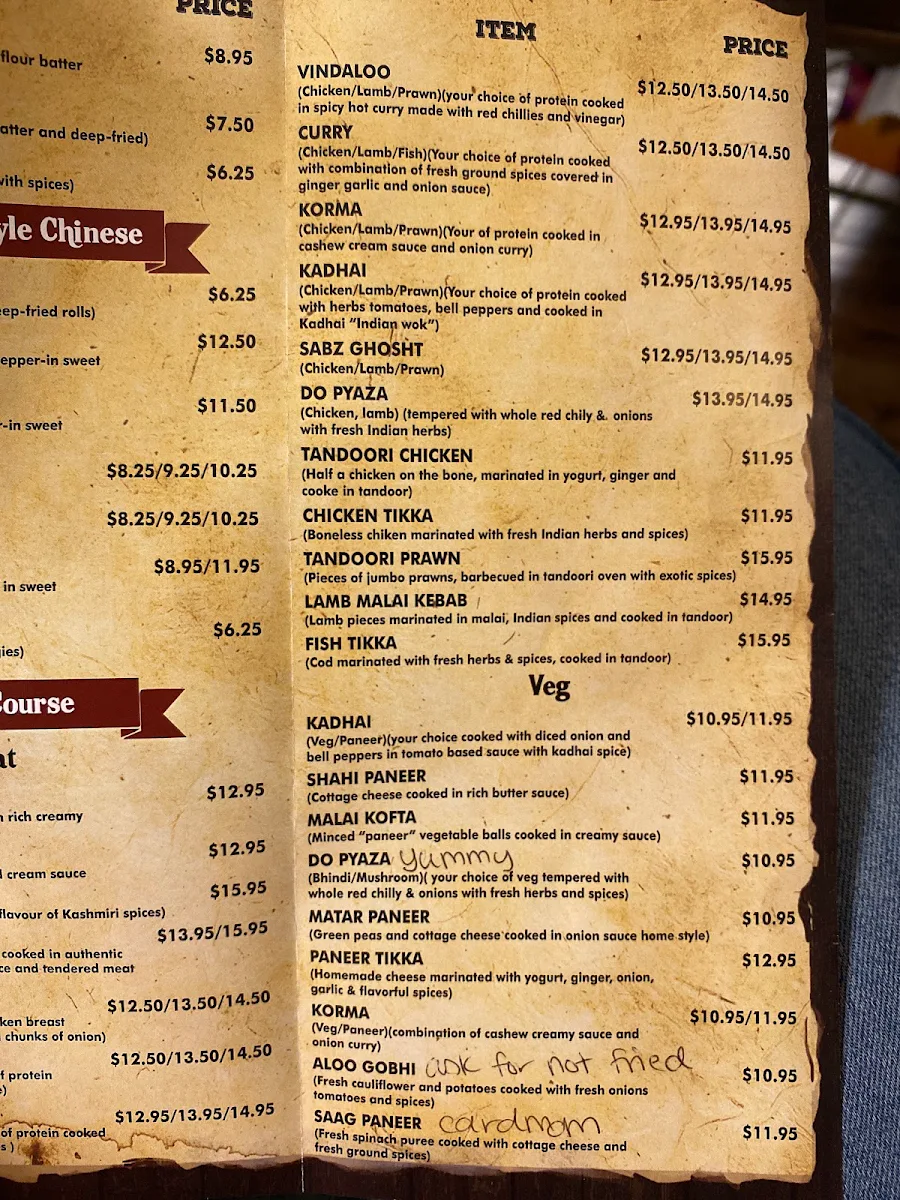 Menu, Shambhu's Spice House Cuisine of India | Indian Restaurant in Kelowna