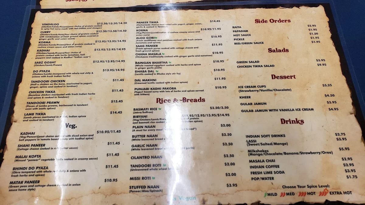 Menu, Shambhu's Spice House Cuisine of India | Indian Restaurant in Kelowna