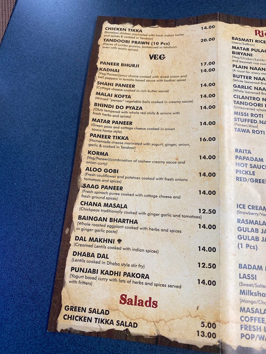 Menu, Shambhu's Spice House Cuisine of India | Indian Restaurant in Kelowna