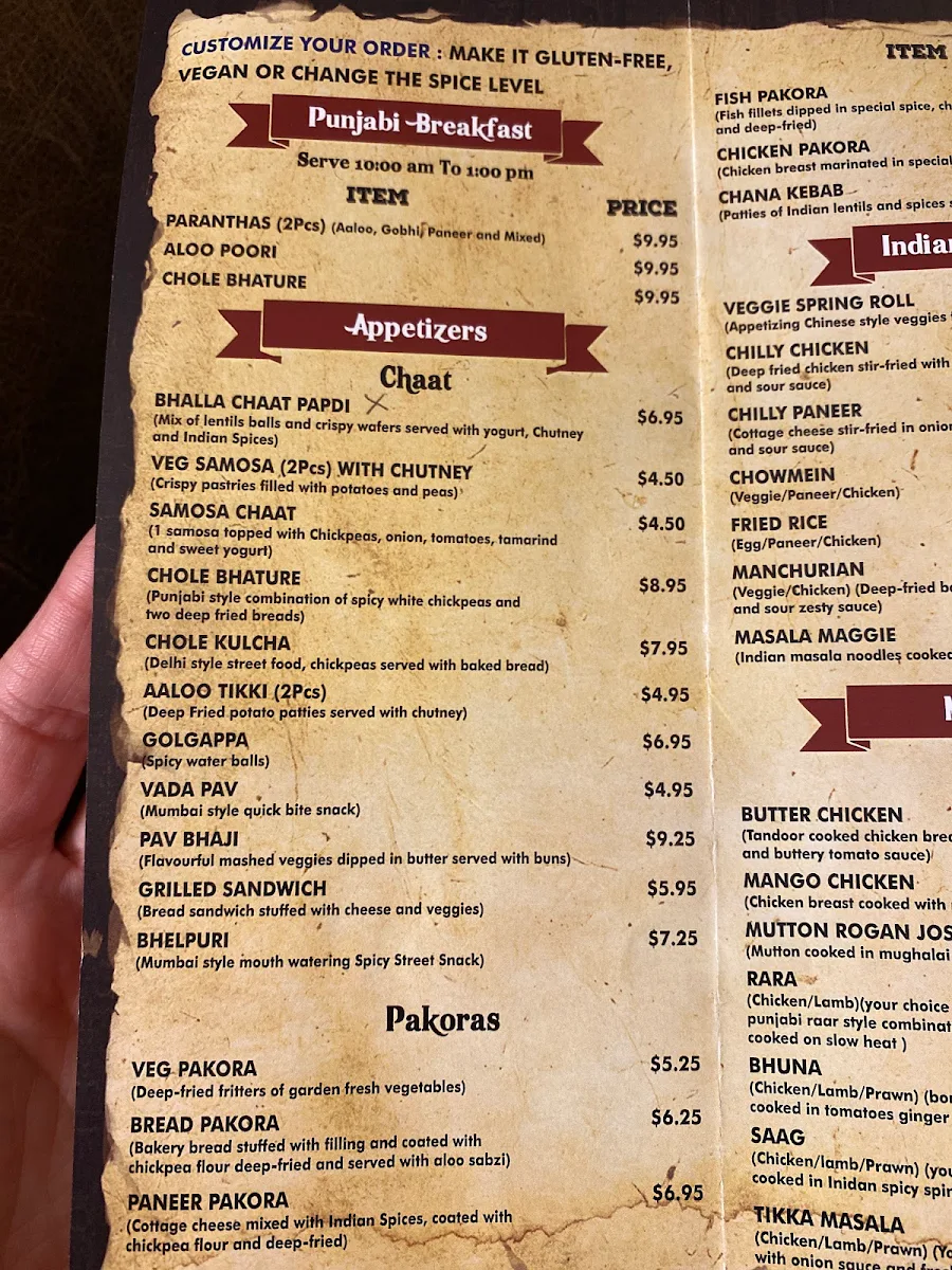 Menu, Shambhu's Spice House Cuisine of India | Indian Restaurant in Kelowna