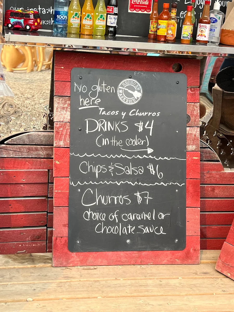 Menu, Taco Y Churro