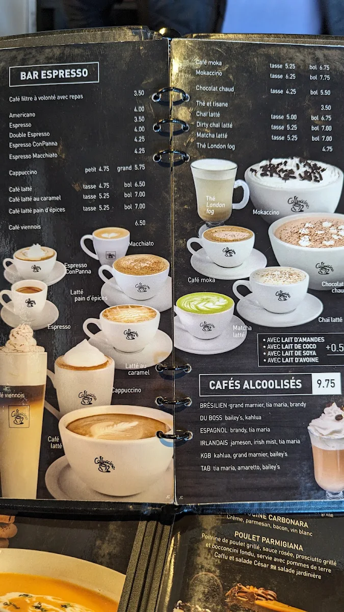 Menu, Caffuccino