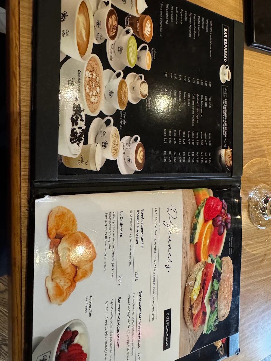 Menu, Caffuccino