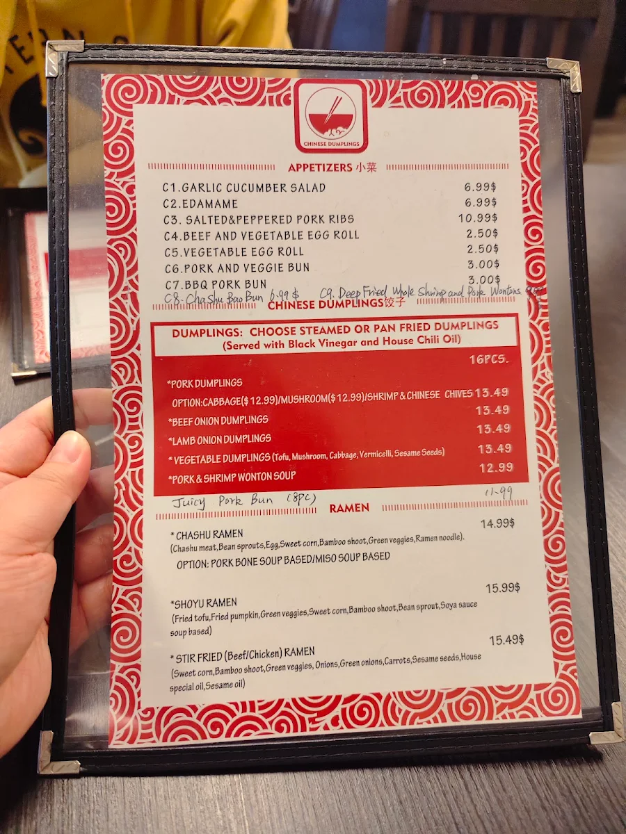 Menu, Eastcoast Dumpling House