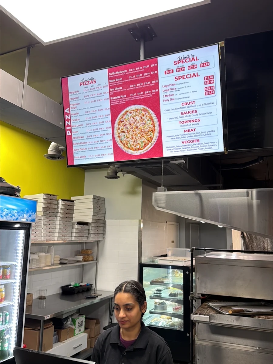 Menu, Pizza Boom