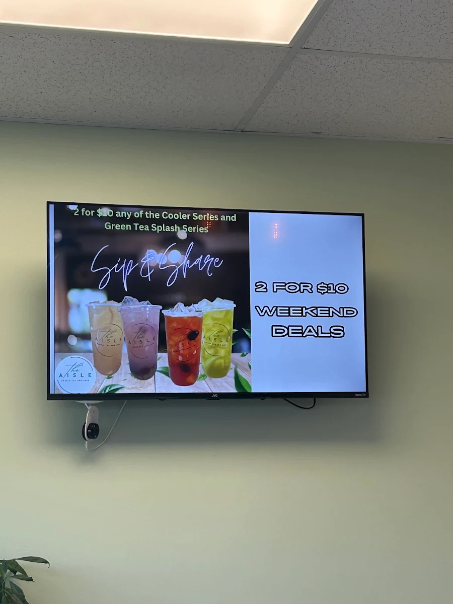 Menu, The Aisle (Bubble Tea & Cafe)