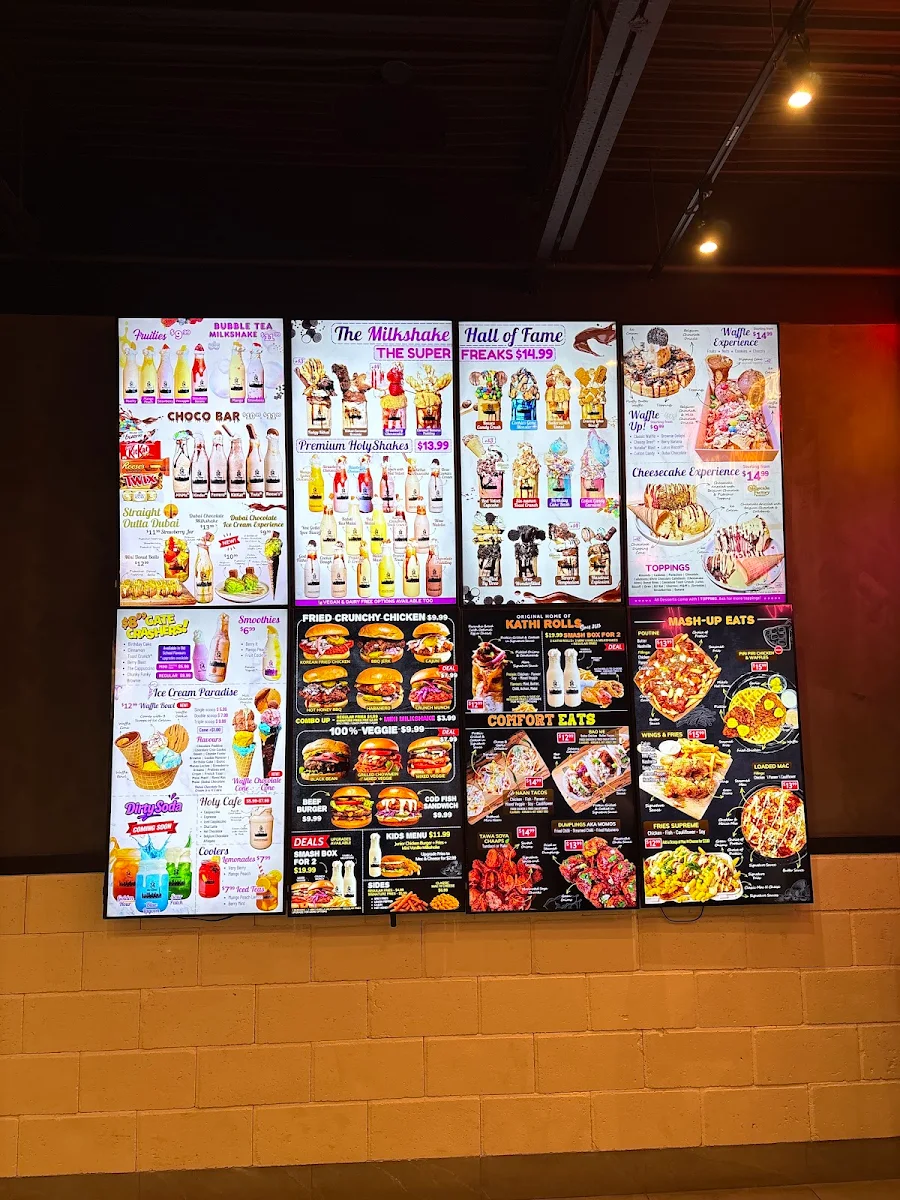 Menu, Holy Shakes Desserts, Cafe & Mash-Up Eatery Barrie