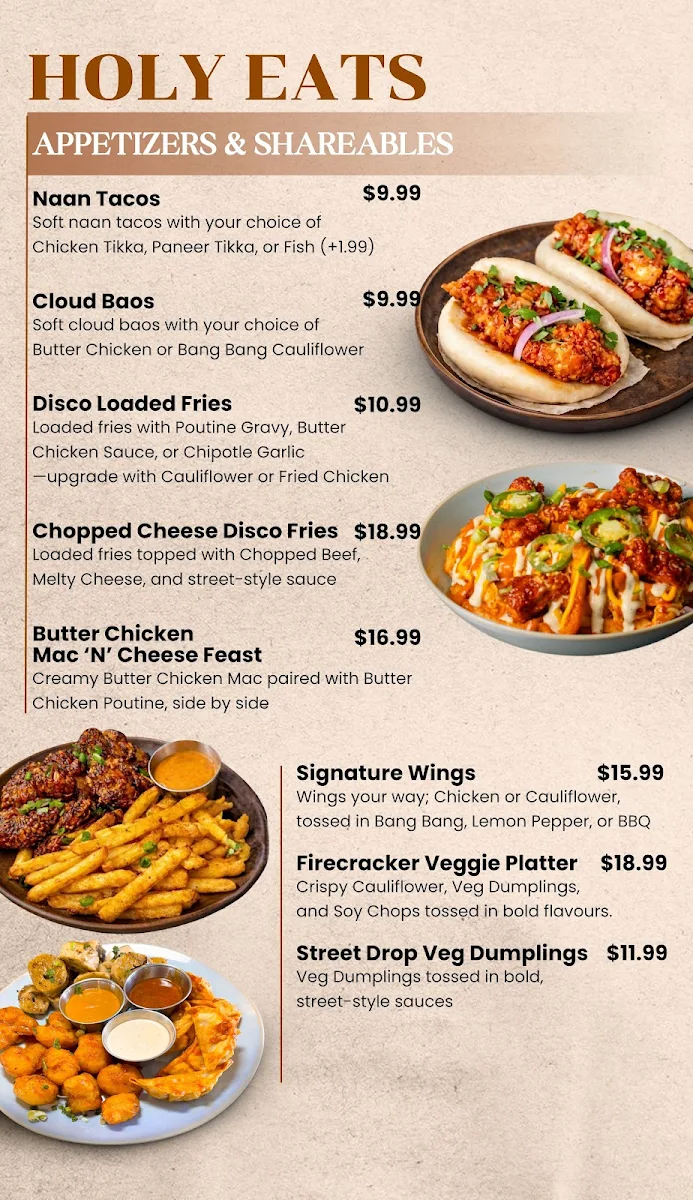 Menu, Holy Shakes Desserts, Cafe & Mash-Up Eatery Barrie