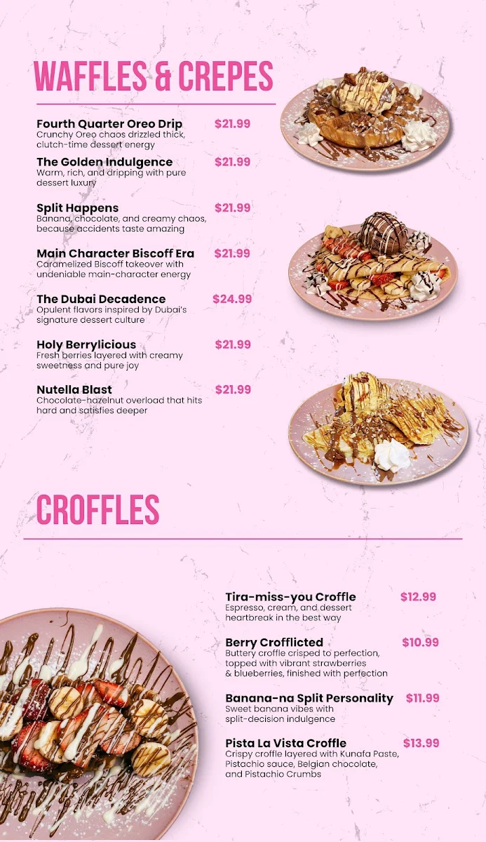 Menu, Holy Shakes Desserts, Cafe & Mash-Up Eatery Barrie