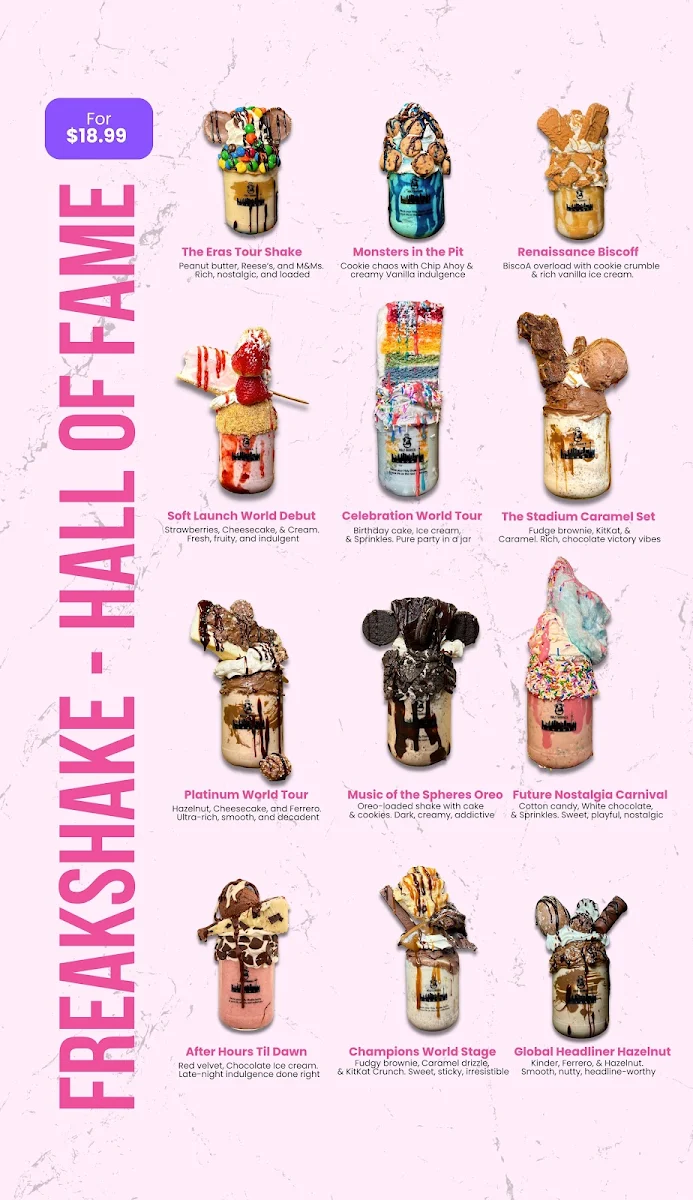 Menu, Holy Shakes Desserts, Cafe & Mash-Up Eatery Barrie