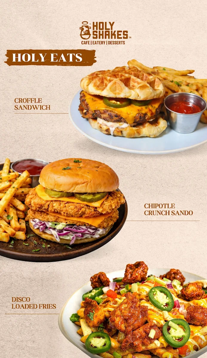 Menu, Holy Shakes Desserts, Cafe & Mash-Up Eatery Barrie