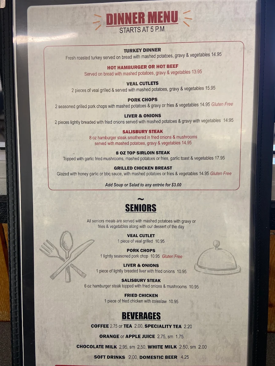 Menu, Niton Junction Hotel & Restaurant