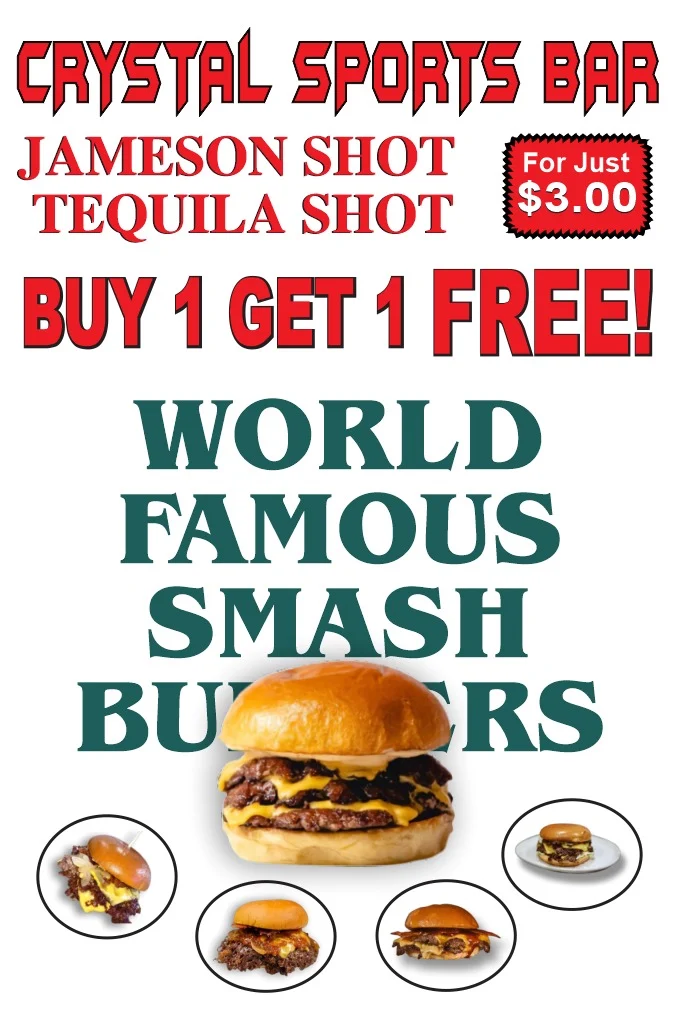 Menu, Crystal Sports Bar & Grill