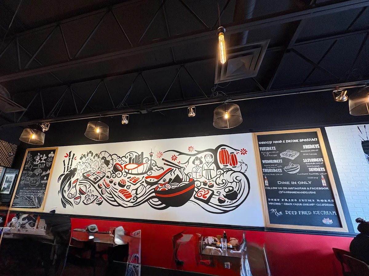 Menu, Fuji Ramen and Sushi