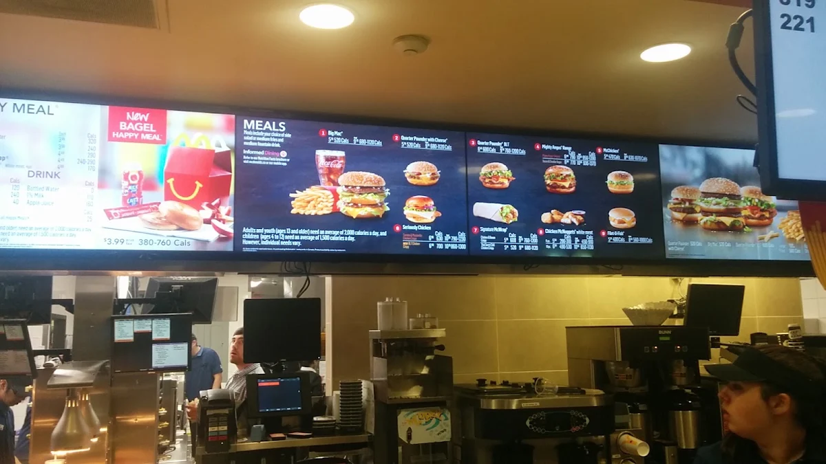 Menu, McDonald's