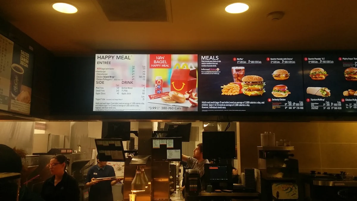 Menu, McDonald's