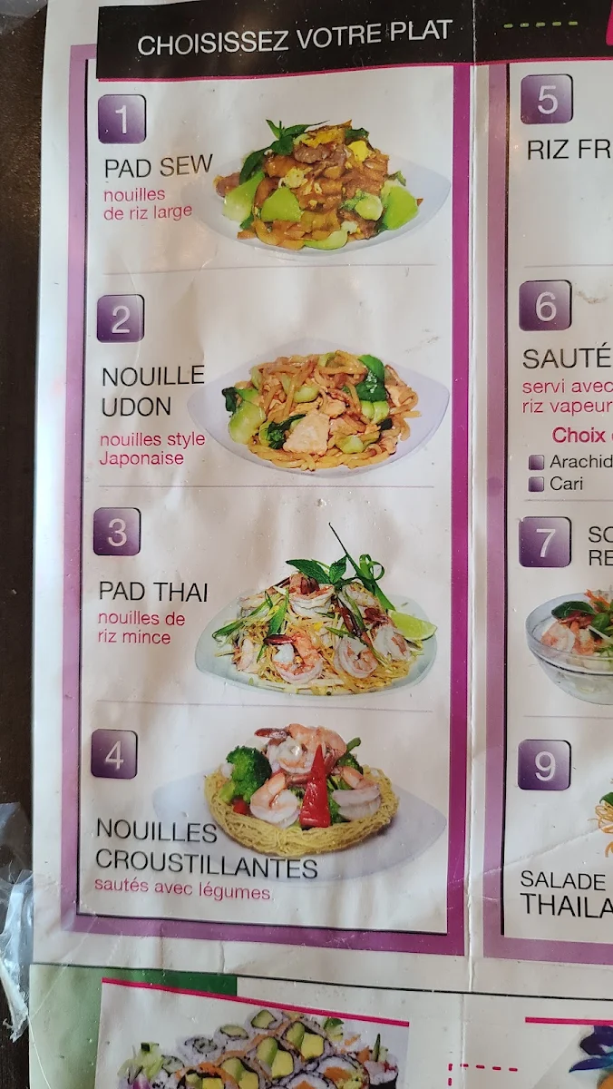 Menu, ThaiNsushi (Livraison Disponible)