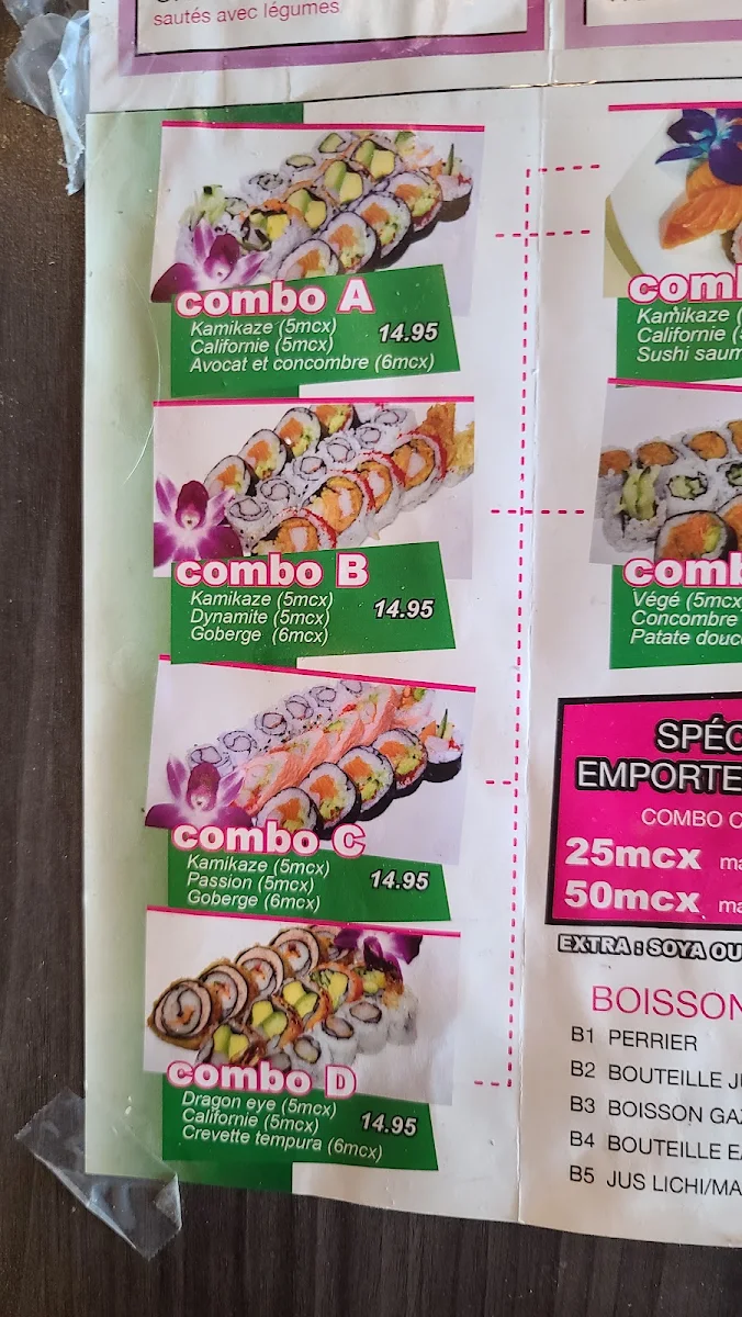 Menu, ThaiNsushi (Livraison Disponible)