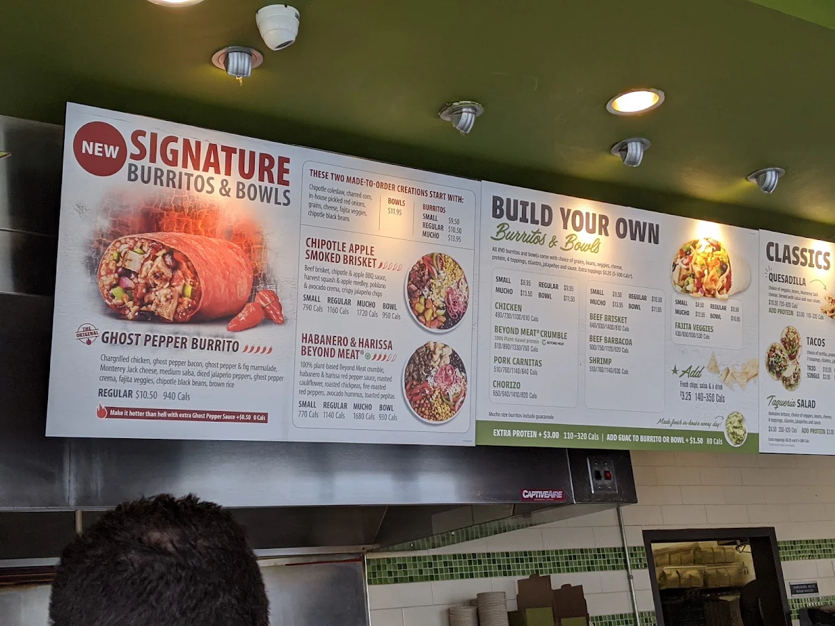 Menu, Mucho Burrito Fresh Mexican Grill