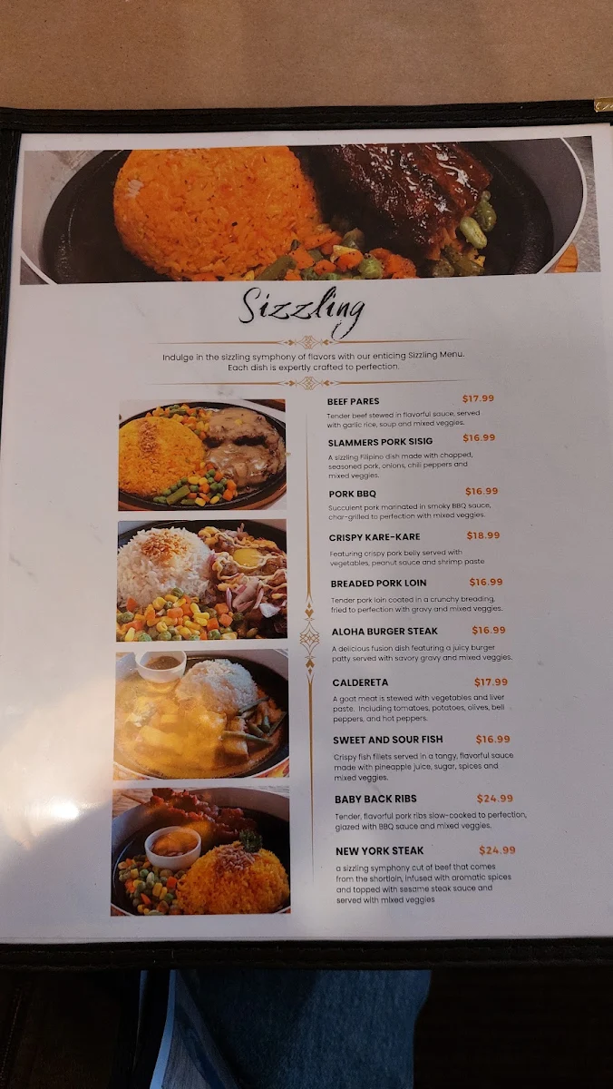 Menu, Sarap Sarap Catering and Restaurant