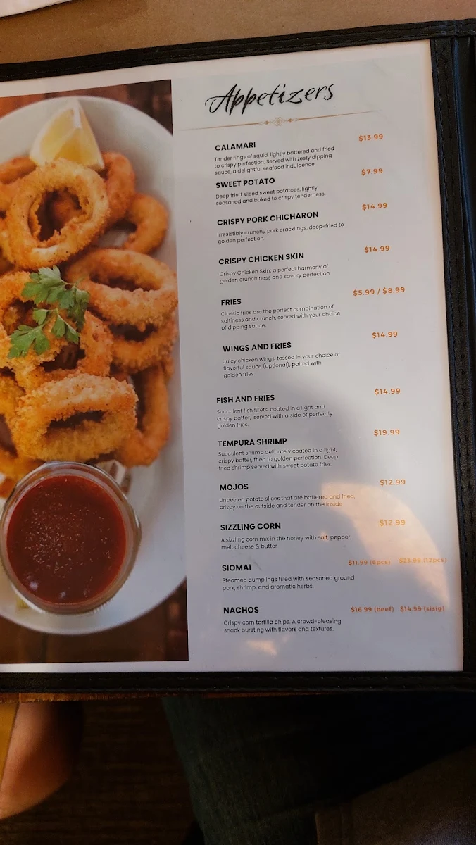 Menu, Sarap Sarap Catering and Restaurant