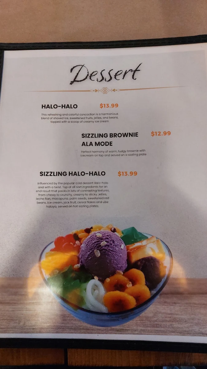 Menu, Sarap Sarap Catering and Restaurant