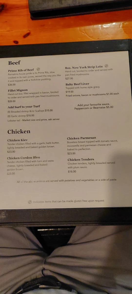 Menu, Ramekins