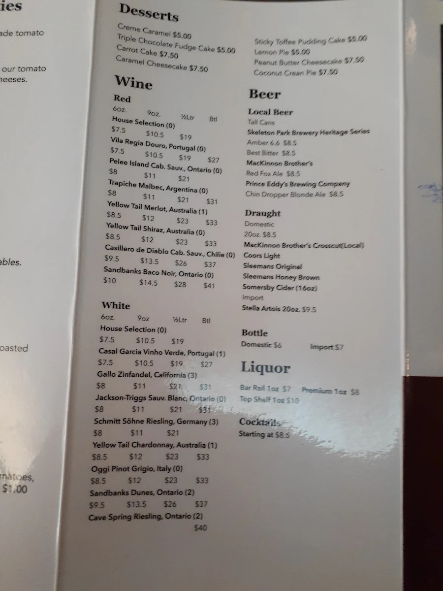 Menu, Ramekins