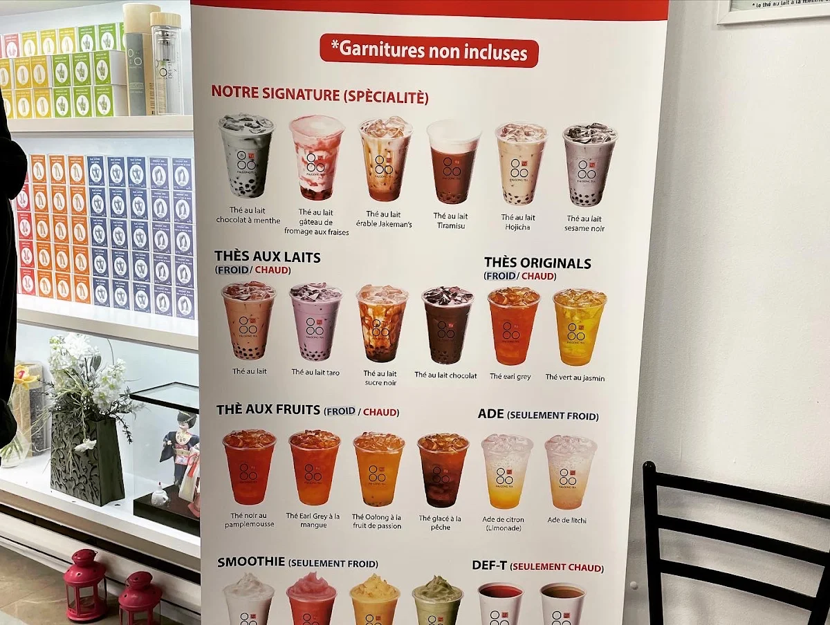 Menu, Palgong Tea