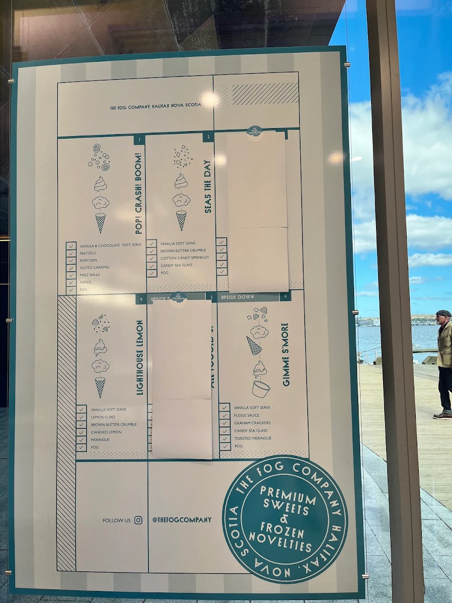 Menu, The Fog Company
